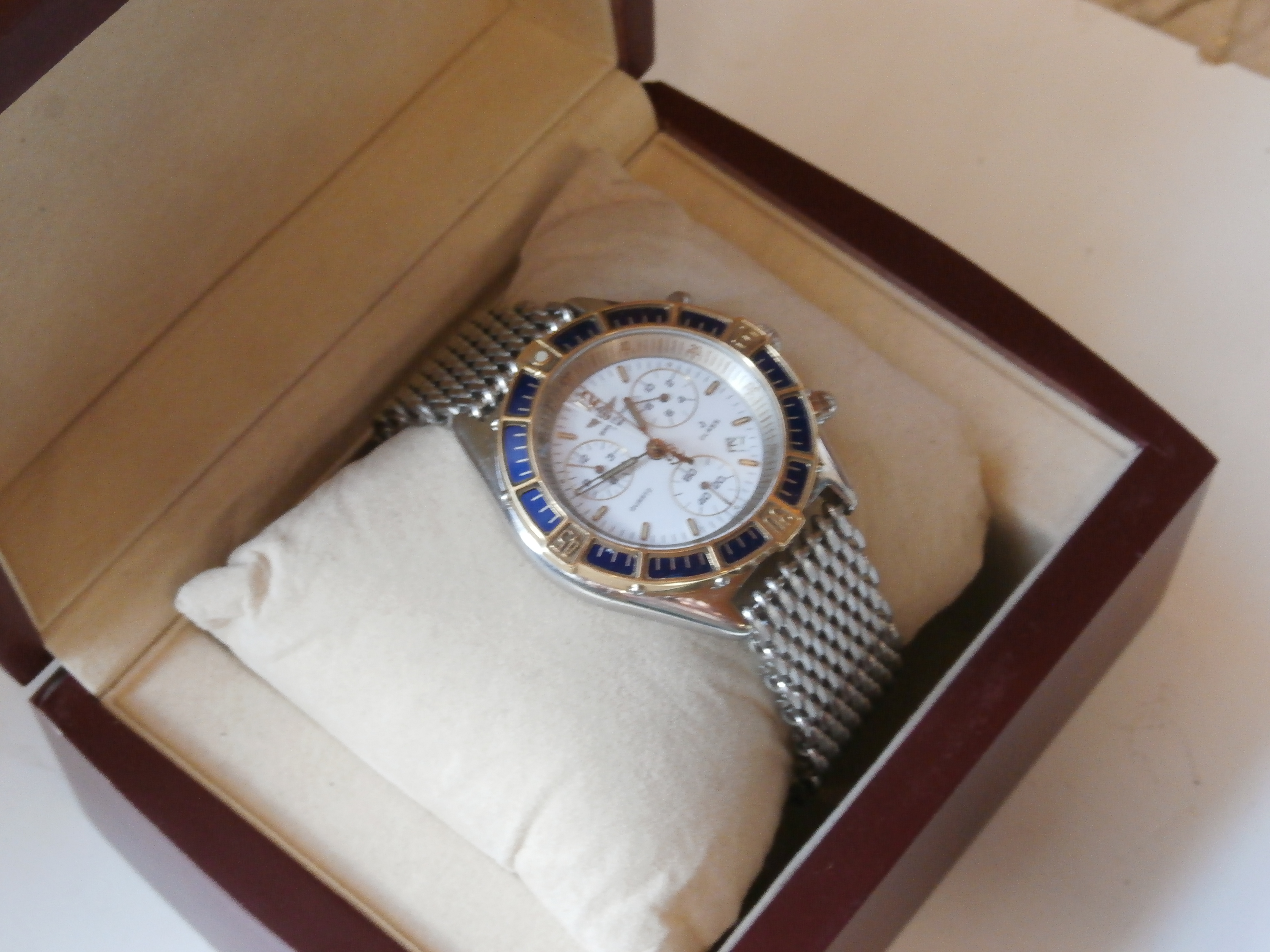 Hodinky BREITLING J CLASS zlato 18K + ocel  CHRONOGRAF A53067