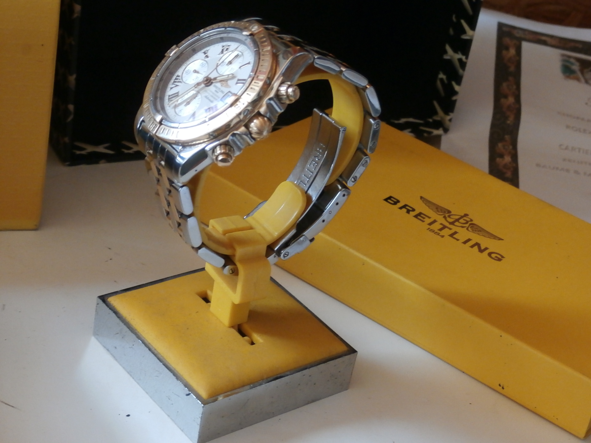 Hodinky BREITLING chronomat automatik A13356 18K zlato a ocel