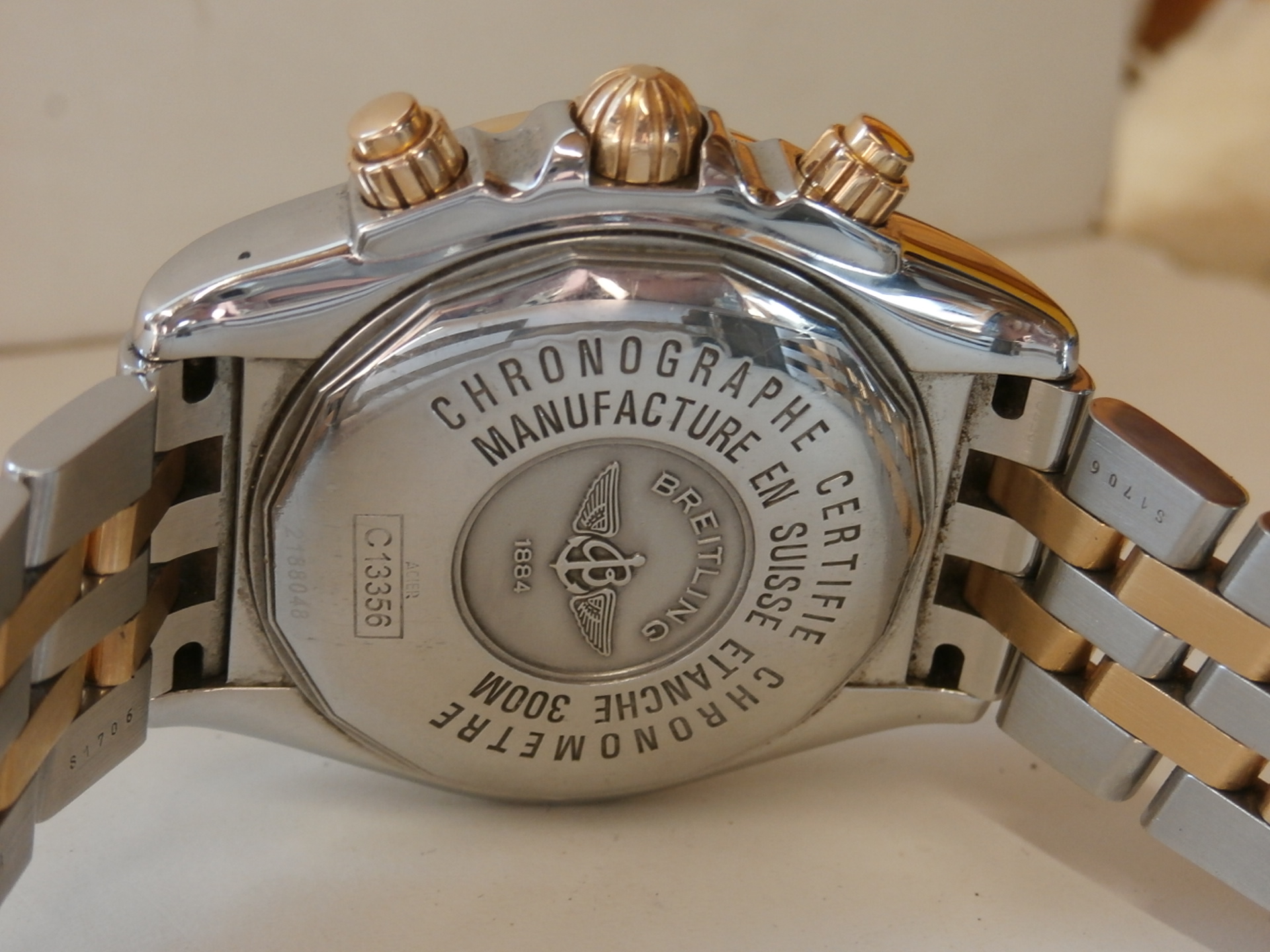 Hodinky BREITLING chronomat automatik A13356 18K zlato a ocel