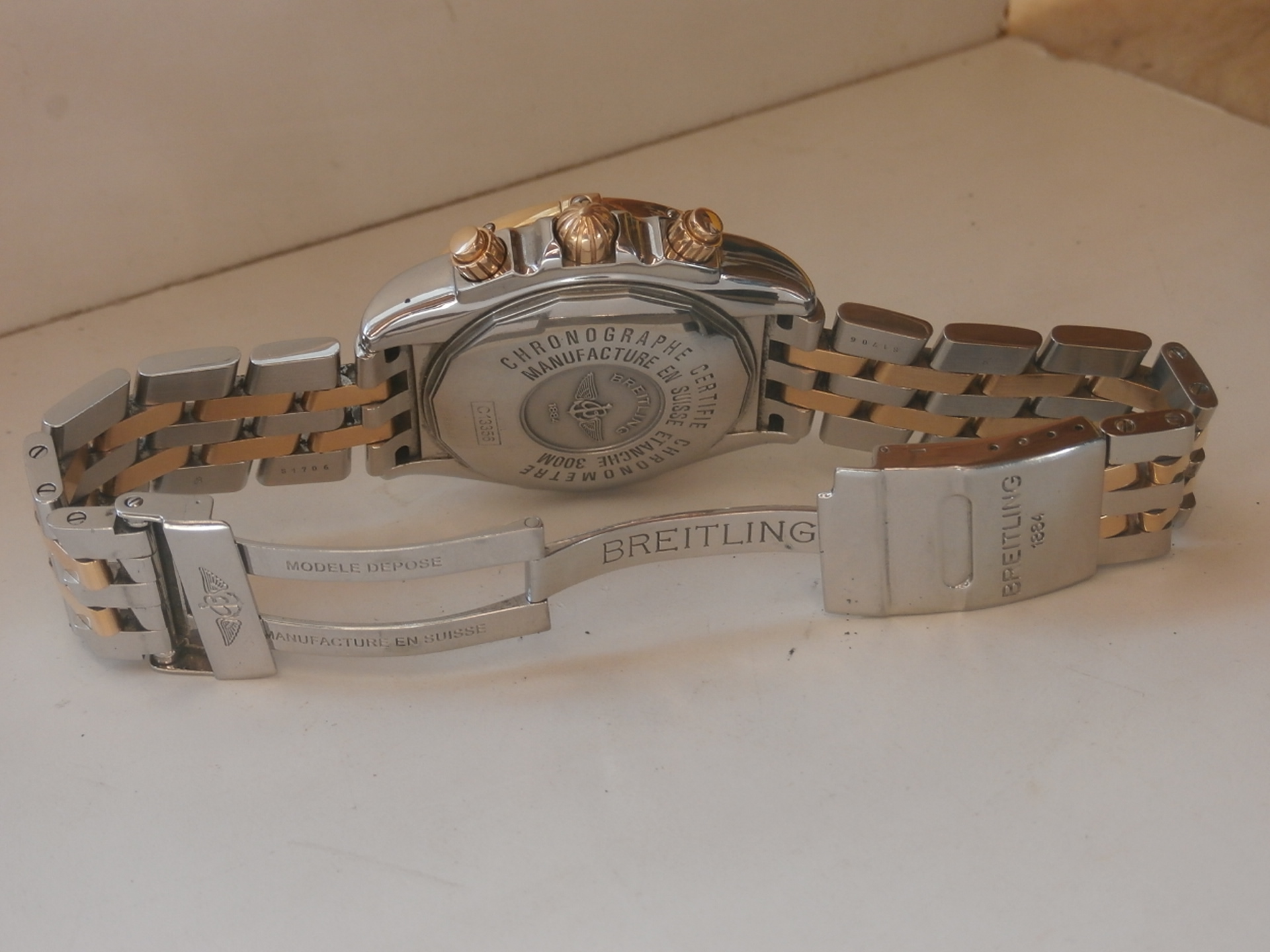 Hodinky BREITLING chronomat automatik A13356 18K zlato a ocel