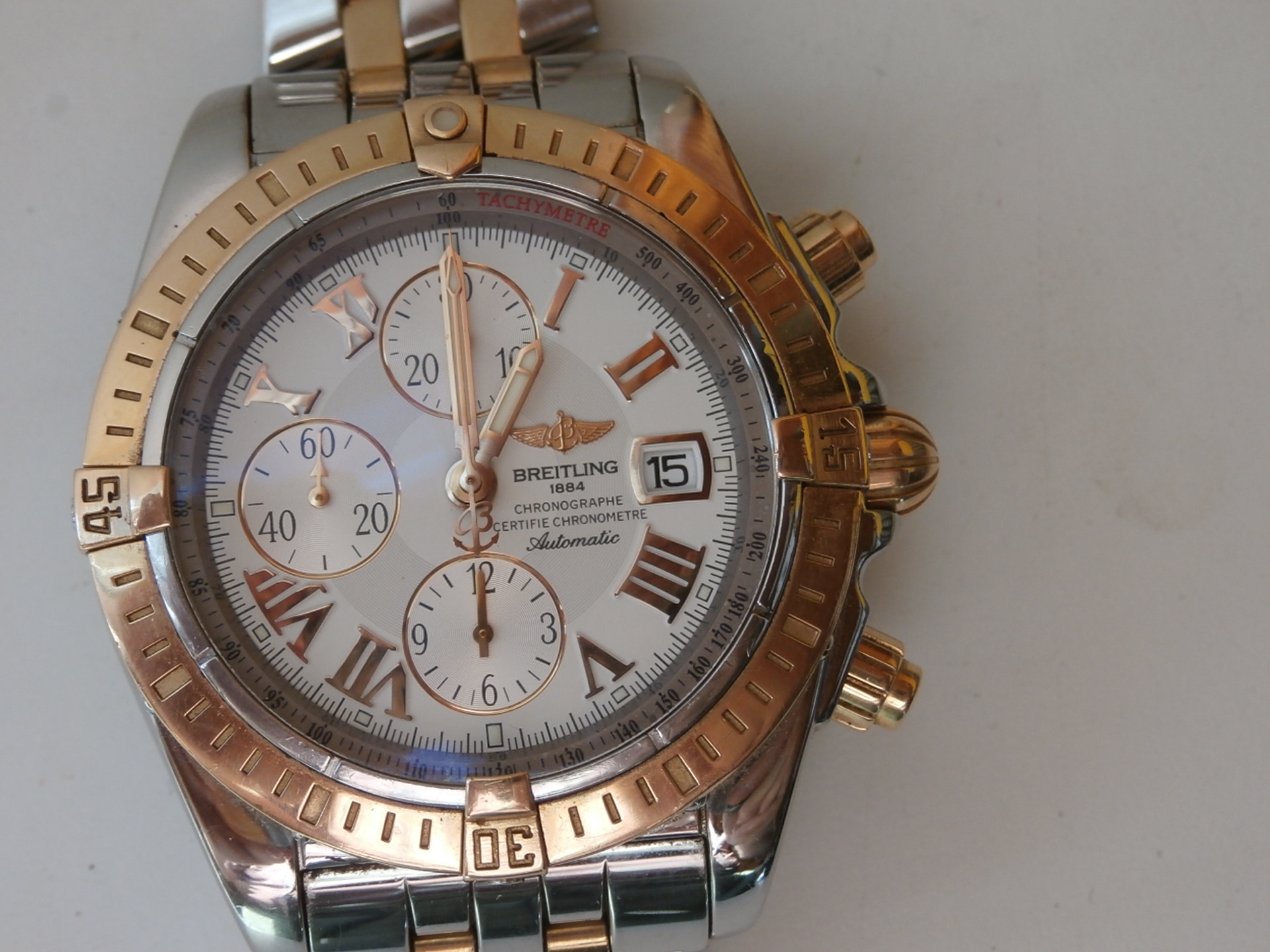 Hodinky BREITLING chronomat automatik A13356 18K zlato a ocel